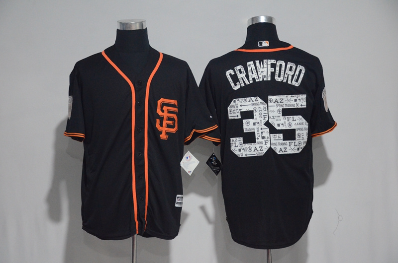 2017 MLB San Francisco Giants #35 Crawford Black Spring Training Jersey->san francisco giants->MLB Jersey